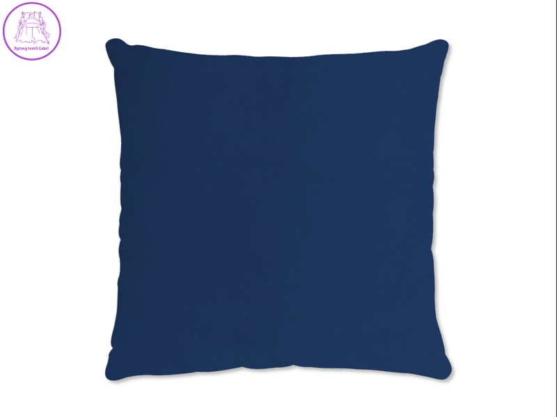 Saténový povlak na polštář tmavě modrý