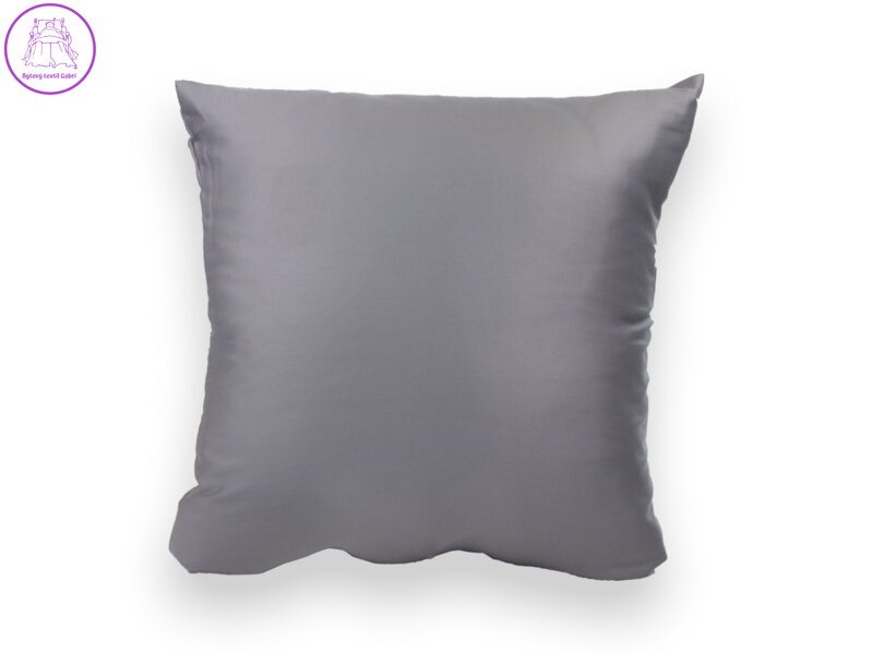 Saténový povlak na polštář antracitový