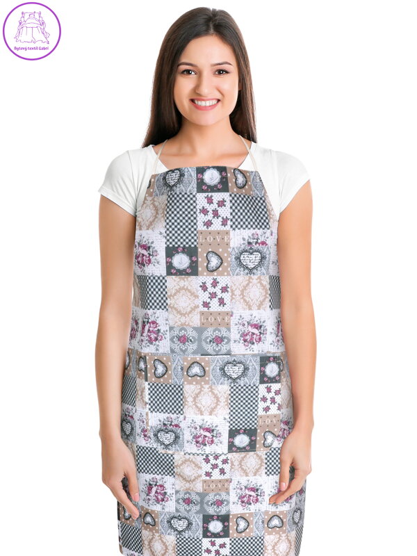 Kuchyňská zástěra patchwork love