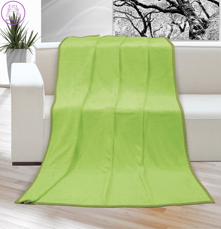 Deka micro jednolůžko 150x200cm světle zelená