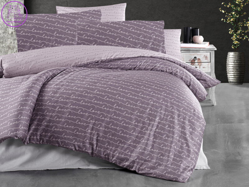 Francouzské povlečení Satén 220x200, 70x90cm Love