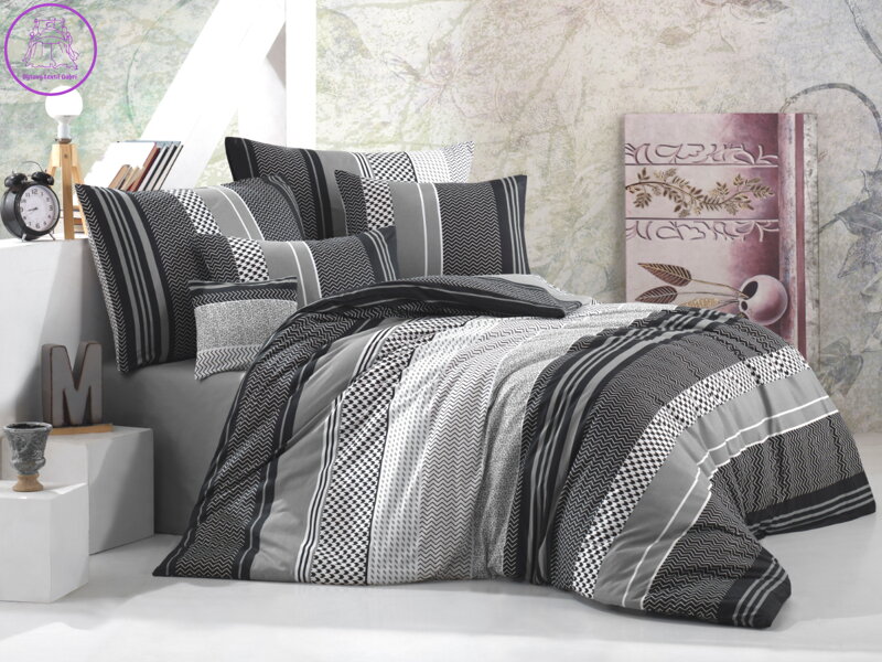 Prodloužené povlečení bavlna 140x220, 70x90cm Sorento black