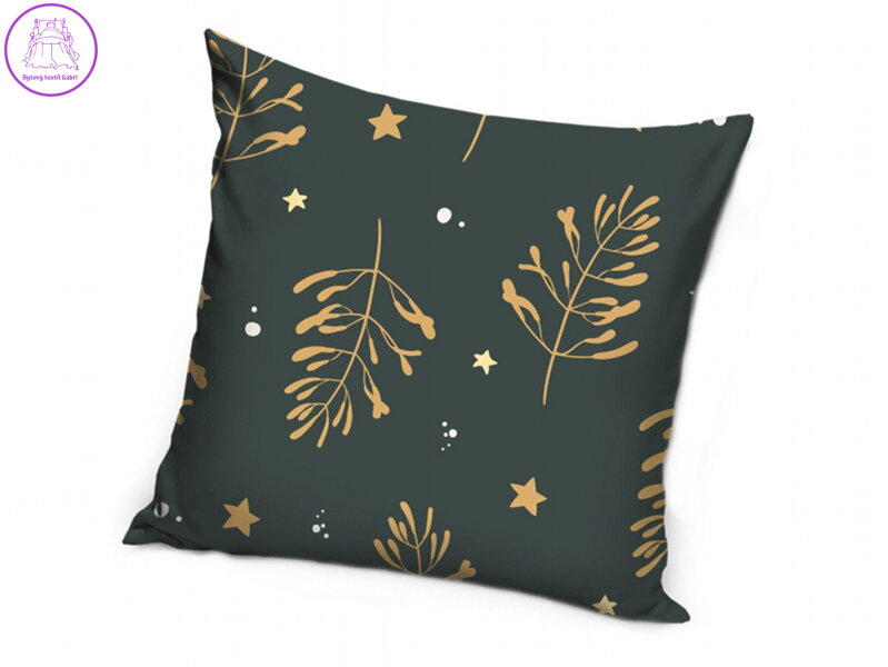 Vánoční povlak Šedé kouzlo jmelí 40x40 cm