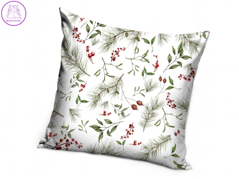 Vánoční povlak Zimní vůně lesa 40x40 cm