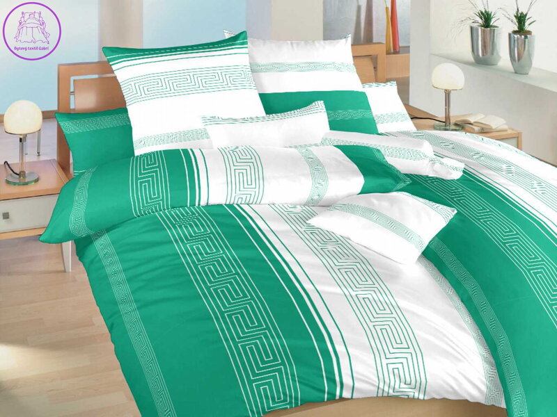 Povlečení bavlna Egypt zelený 140x200, 70x90 cm II.jakost