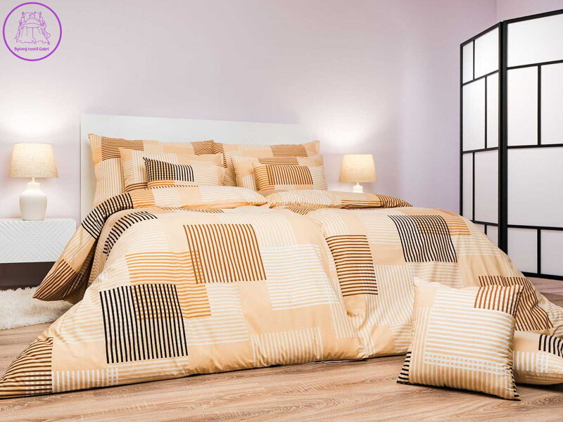 Povlečení bavlna Patrik béžový 140x200, 70x90 cm II.jakost