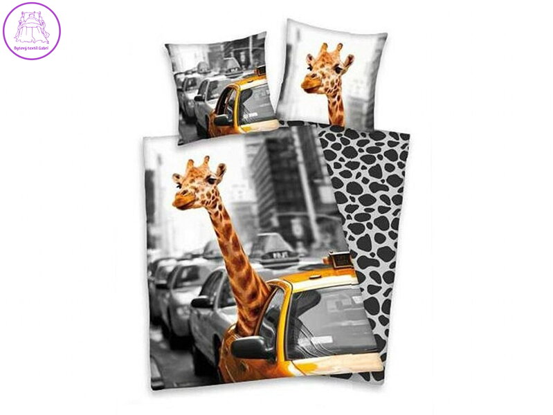 Povlečení Herding New York Žirafa 140x200, 70x90 cm
