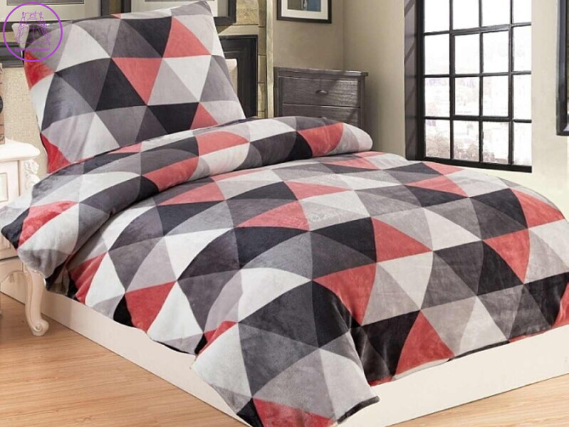 Povlečení mikroflanel Trion pink 140x200, 70x90 cm