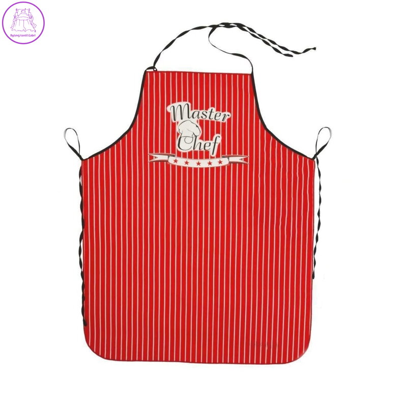 Forbyt Kuchyňská zástěra Master Chef červená 62x82 cm
