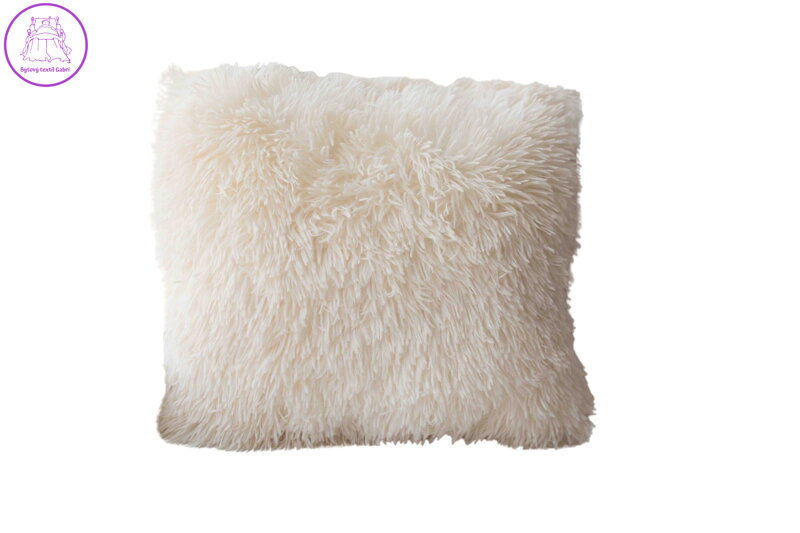 Jerry Fabrics Povlak s dlouhým vlasem béžový 40x40 cm