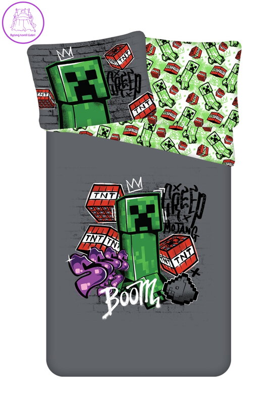 Jerry Fabrics Povlečení bavlna Minecraft Metro Art 140x200, 70x90 cm