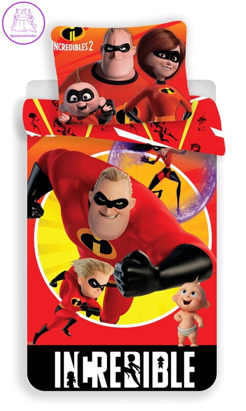 Jerry Fabrics Povlečení Incredibles 02 140x200, 70x90 cm