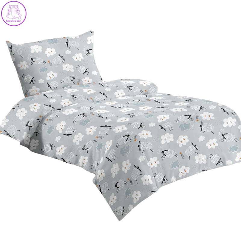 Jahu Povlečení mikroflanel Ovečka 140x200, 70x90 cm