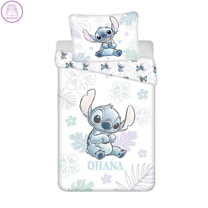 Jerry Fabrics Povlečení Lilo a Stitch Ohana White 140x200, 70x90 cm