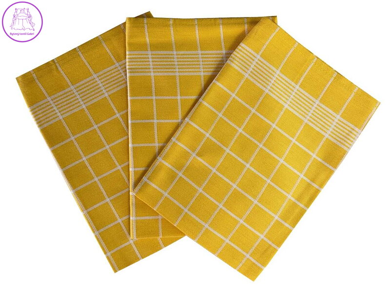 Svitap Utěrka Pozitiv Egyptská bavlna 50x70 cm žlutá/bílá 3 ks