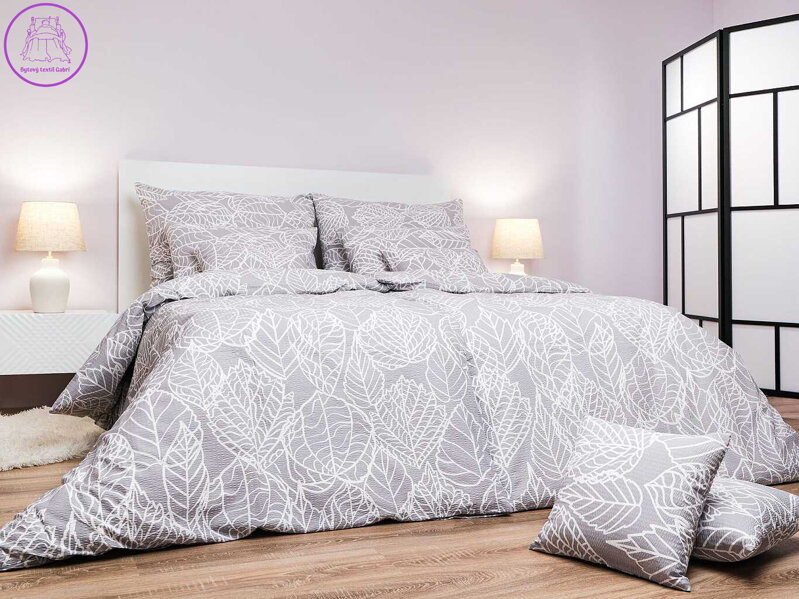 Dadka Povlečení krep Max šedý 240x220, 2x70x90 cm