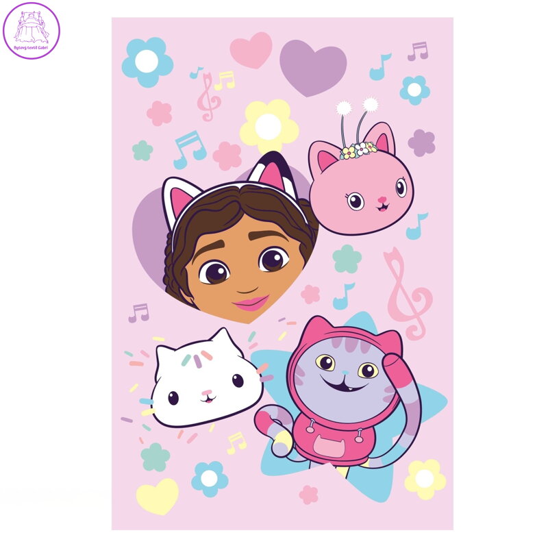 Jerry Fabrics Dětská fleecová deka Gabbys Dollhouse Music 100x150 cm