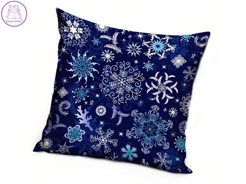 TipTrade Vánoční povlak Ledové vločky 40x40 cm