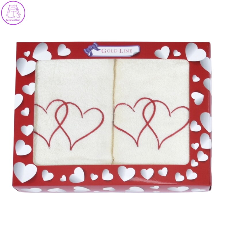 Praktik Dárková sada ručníků Srdce 50x100 cm - 2 ks