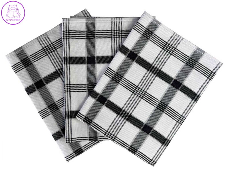 Svitap Utěrka Extra savá 50x70 cm Káro černé 3 ks