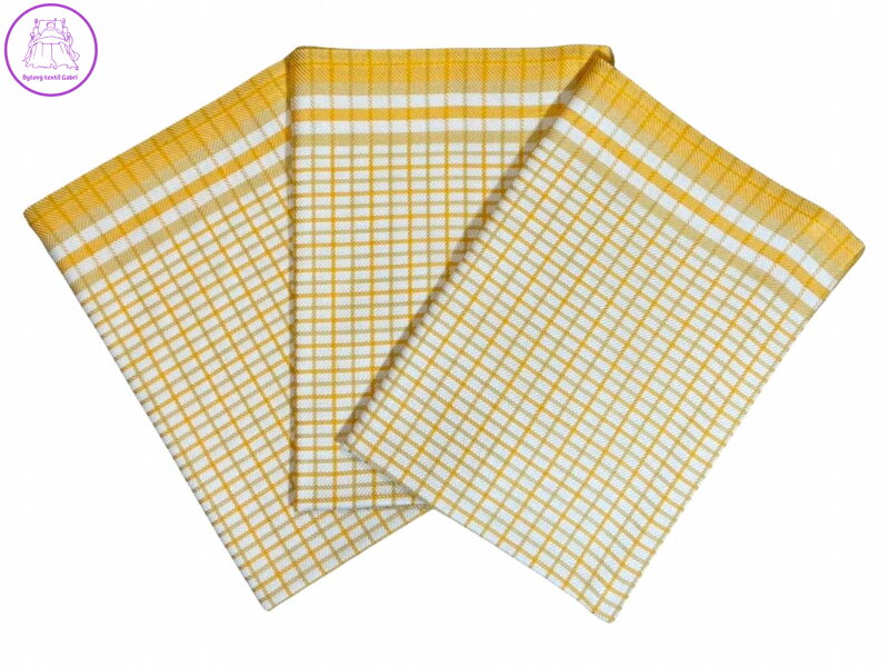 Svitap Utěrka Bambus 50x70 cm Kostka malá žlutá 3 ks