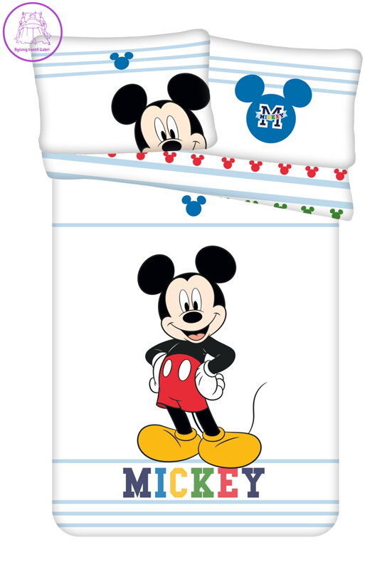 Jerry Fabrics Povlečení do postýlky Mickey Colors baby 100x135, 40x60 cm