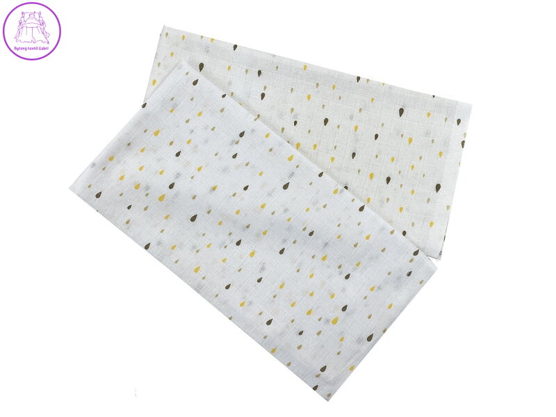 PREM INTERNACIONAL Látková plena 70x70 Kapky žluté  (balení 5 ks)