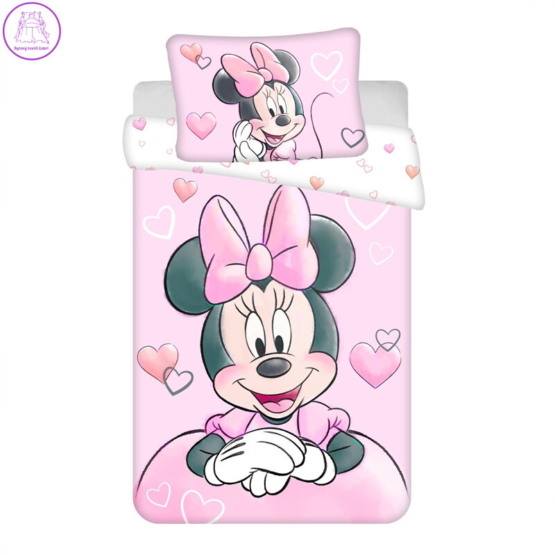 Jerry Fabrics Disney povlečení do postýlky Minnie Powder pink baby 100x135, 40x60 cm