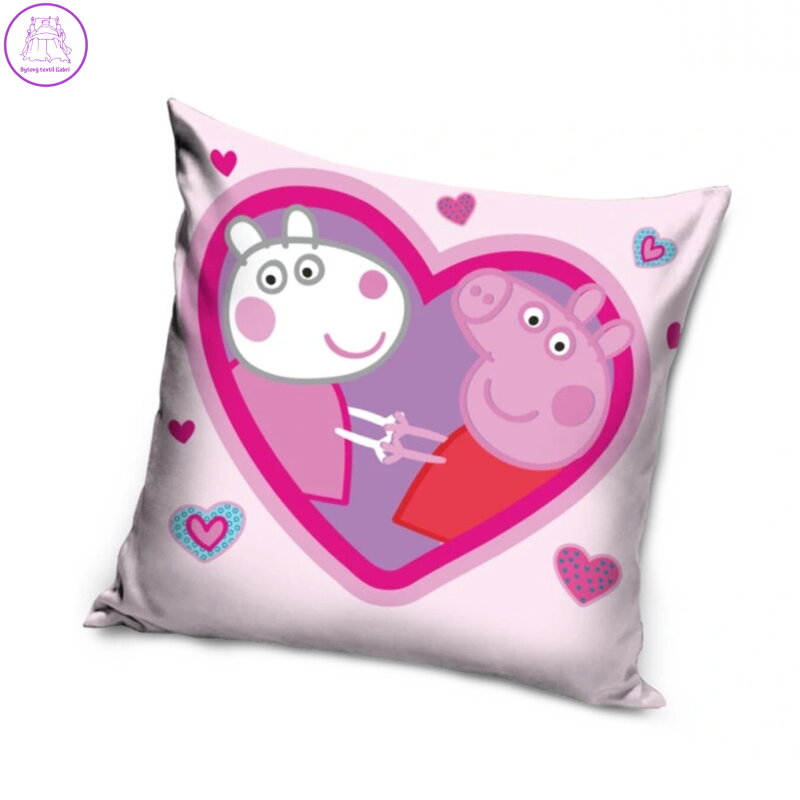 Carbotex Povlak na polštářek Prasátko Pepina a kamarádka Suzy 40x40 cm