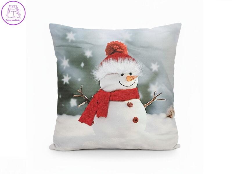 Forbyt Vánoční povlak Sněhulák 3D CYHA7373M 40x40 cm