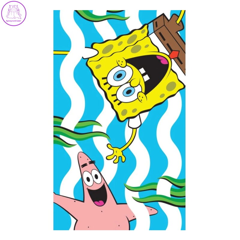 Carbotex Dětský ručník Sponge Bob Zábava v moři 30x50 cm