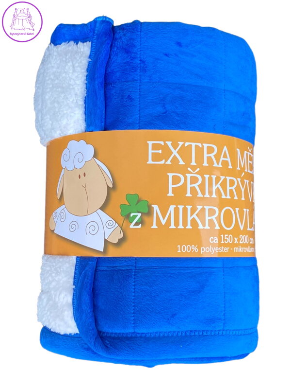 Svitap Deka mikrovlákno Ovce prošev modrá 150x200 cm