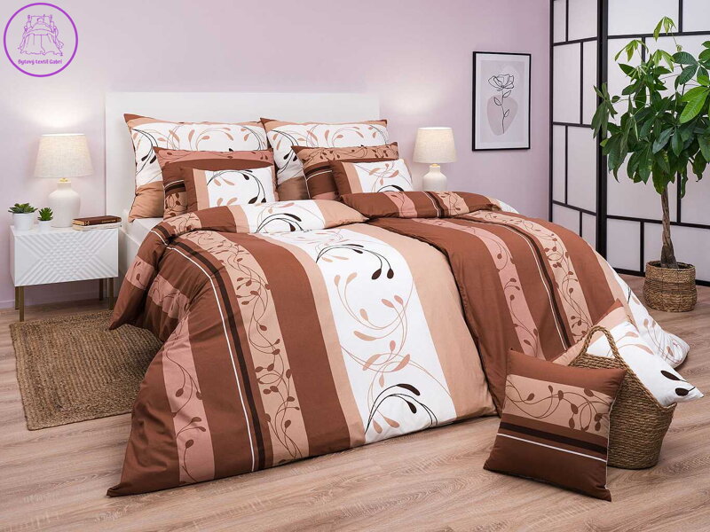 Povlečení bavlna Slezsko nugát 140x200, 70x90 cm