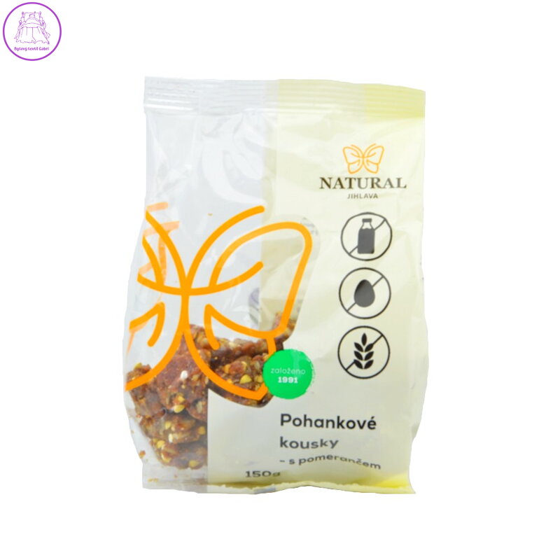 Natural Jihlava Pohankové kousky s pomerančem 150 g