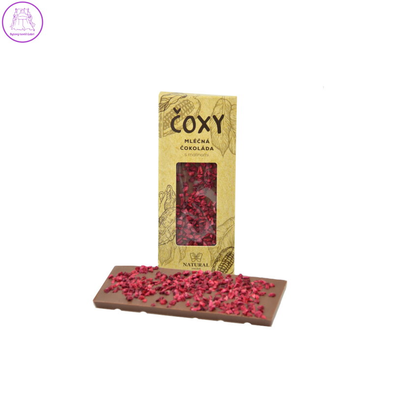 Natural Jihlava Čoxy mléčná čokoláda s malinami 50g