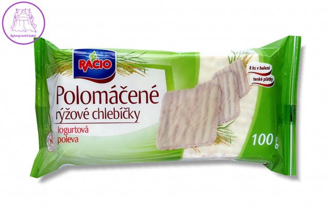 Racio Polomáčené rýžové chlebíčky v jogurtové polevě 100 g