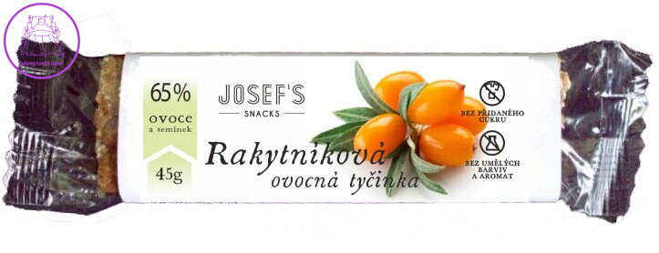 Josef´s snacks Ovocná tyčinka rakytníková 45 g