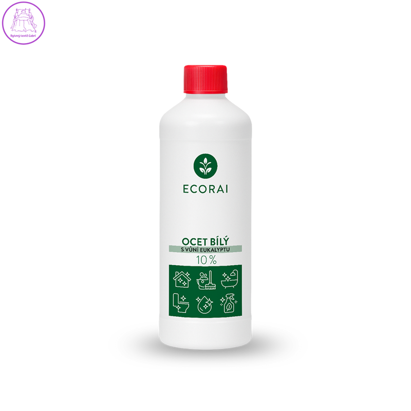 Ecorai Ocet bílý 10 % na úklid s vůní eukalyptu - láhev 1 l