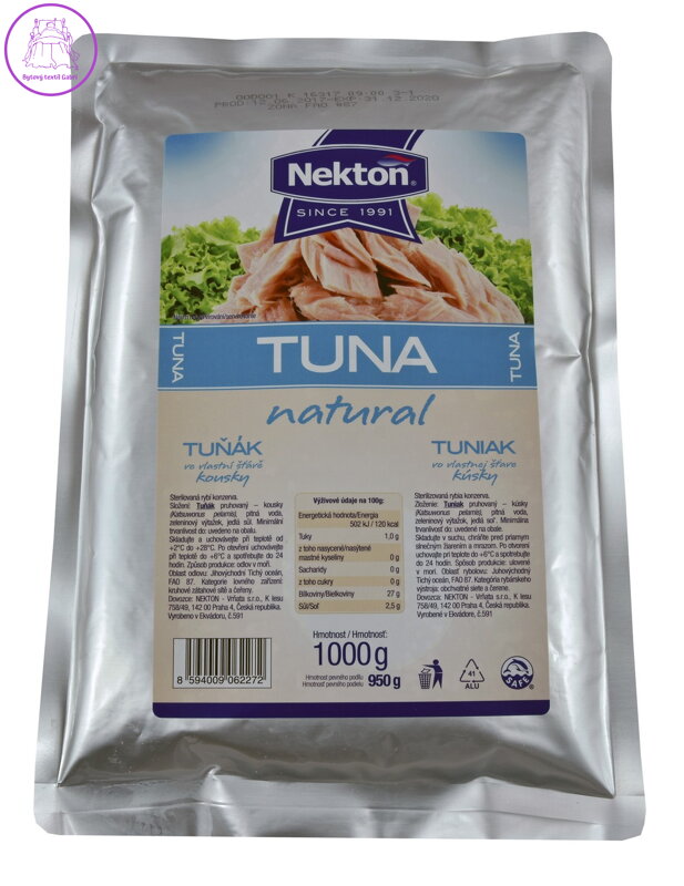 Nekton Tuňák ve vlastní šťávě kousky 1 kg
