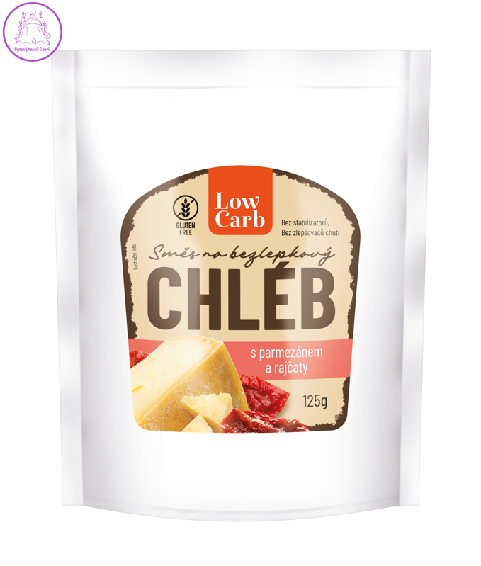 iPlody Low carb směs na chléb s parmezánem a sušenými rajčaty 125 g