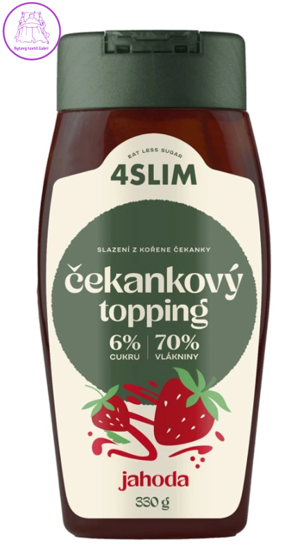 4Slim Čekankový topping příchuť jahoda 330g