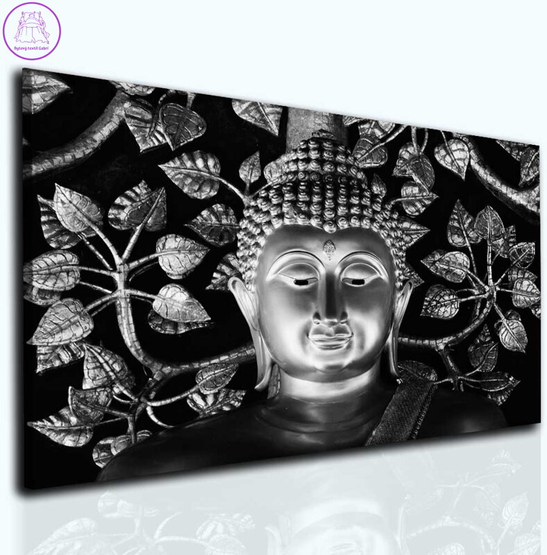 Obraz Buddha kovově šedý