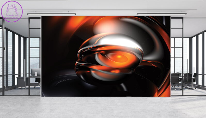 Tapeta Abstrakt 3D orange