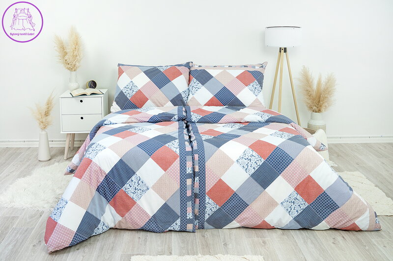 Ložní povlečení bavlněné Stanex pečvork (LS225), 140 x 220 + 90 x 70, Knoflíkové