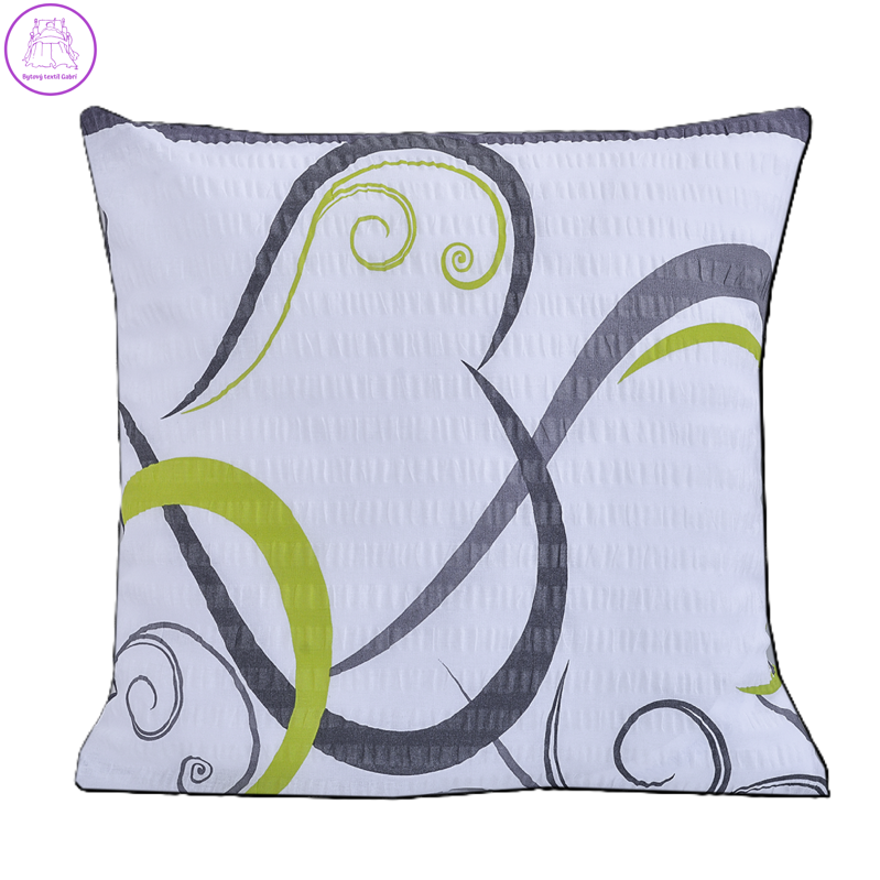 Povlak na polštář bavlněný Stanex srdce zelená (LS230), 40 x 40 cm, Knoflíkové