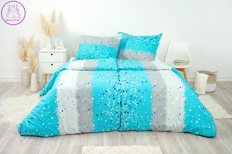 Ložní povlečení krepové Stanex San Francisko (LS181), 140 x 200 + 90 x 70, Knoflíkové