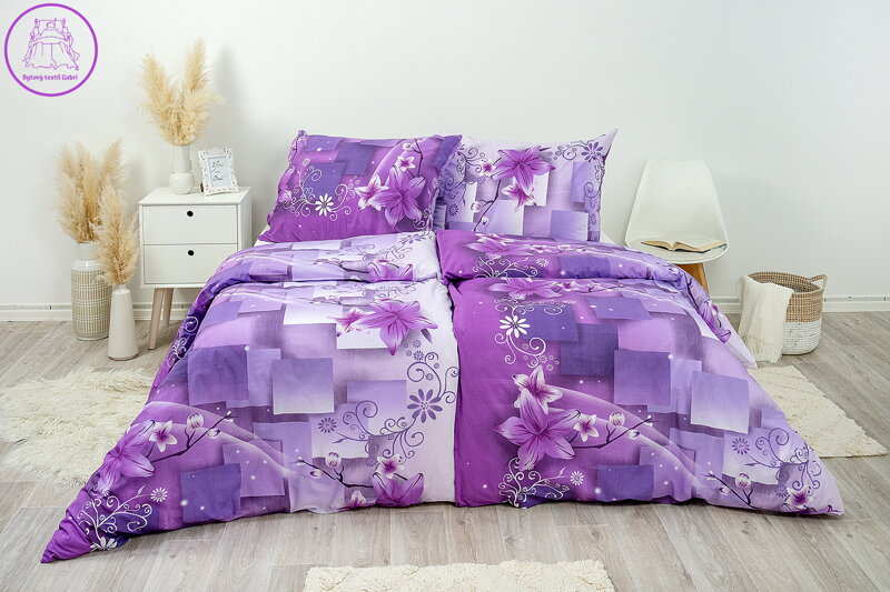 Ložní povlečení bavlněné Stanex Elis (LS280), 140 x 200 + 90 x 70, Knoflíkové