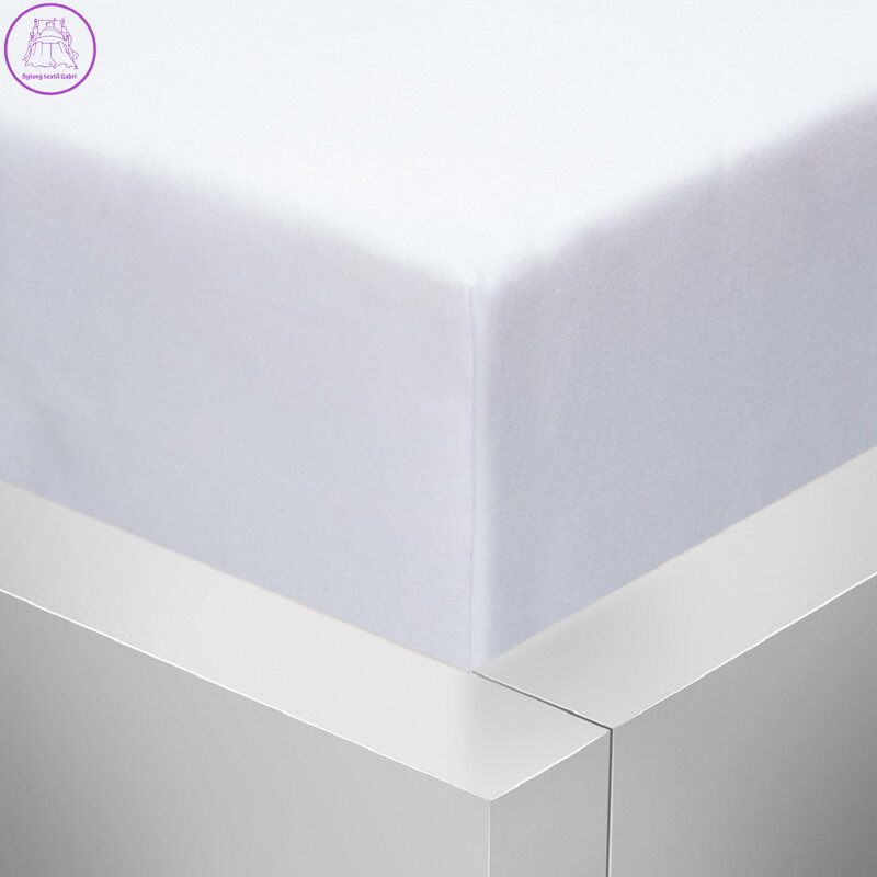 Jersey napínací prostěradlo Stanex - bílé, 160 x 200