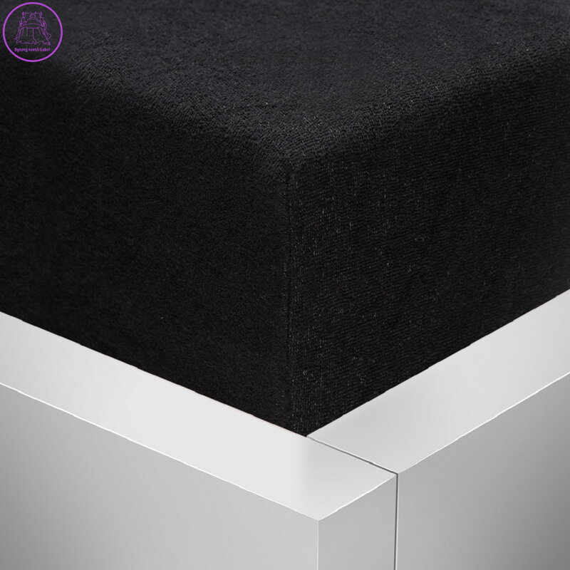 Froté napínací prostěradlo Stanex - černé, 90 x 200