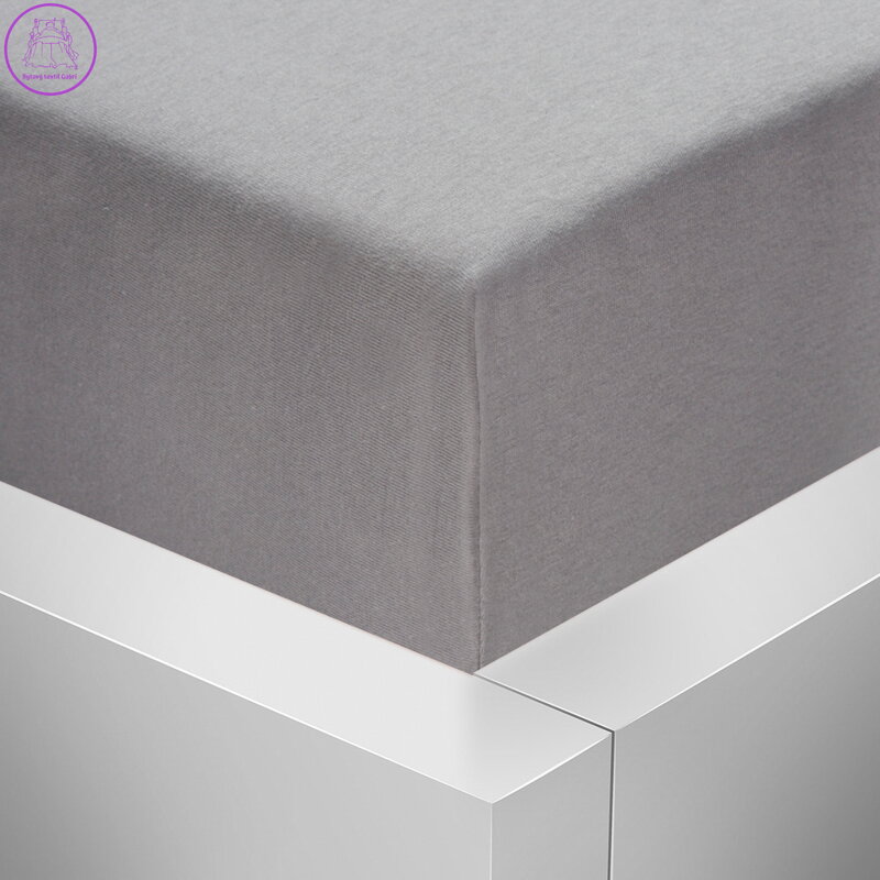 Jersey napínací prostěradlo s lycrou Stanex - tmavě šedé, 160 x 200